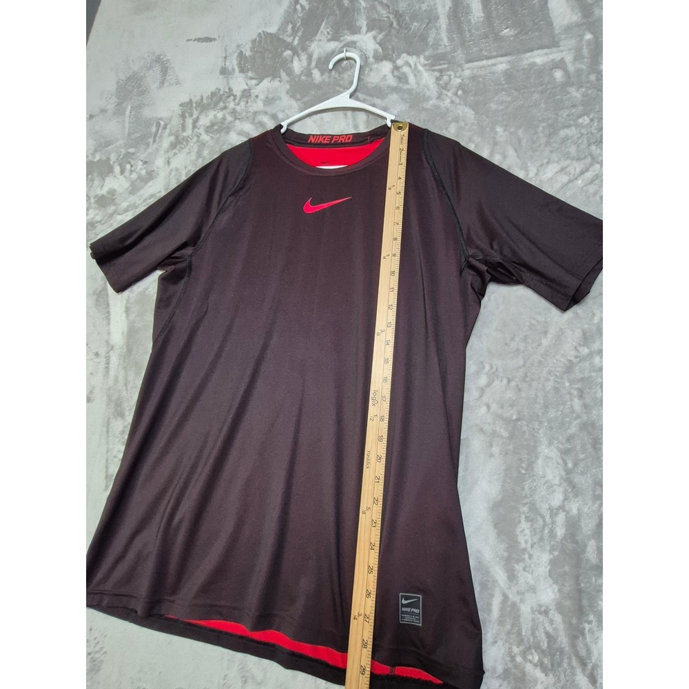 Nike Pro Dri-FIT Mens Fitted Training Shirt Burgundy Red AA1579-657 Large - Picture 6 of 8